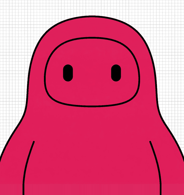 Museum mascot in pink