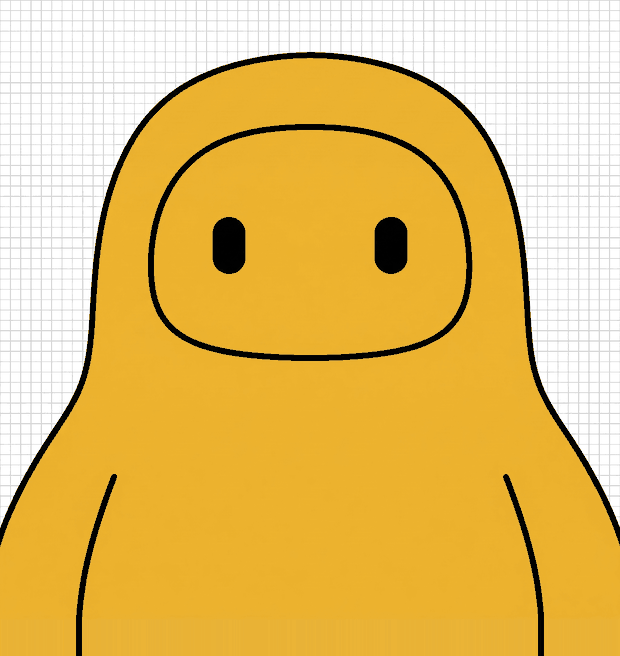 Museum mascot in yellow